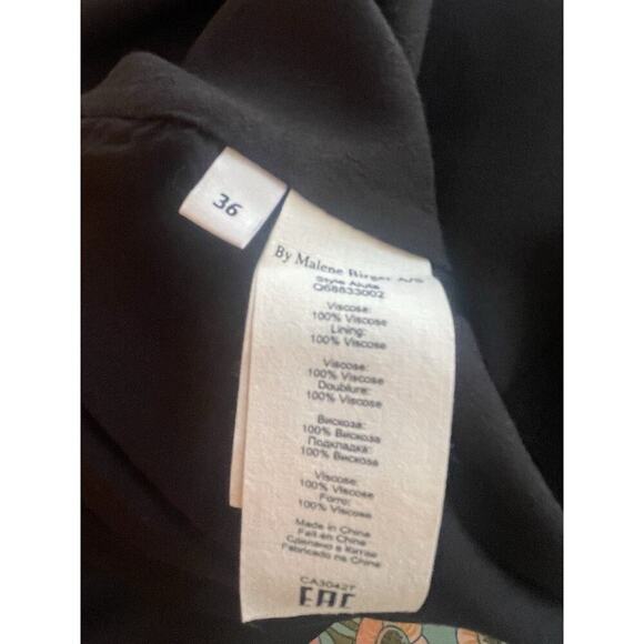 Malene Birger Black Sleeveless Aluta Cross Over Dress Black Size 36 - Picture 9 of 9